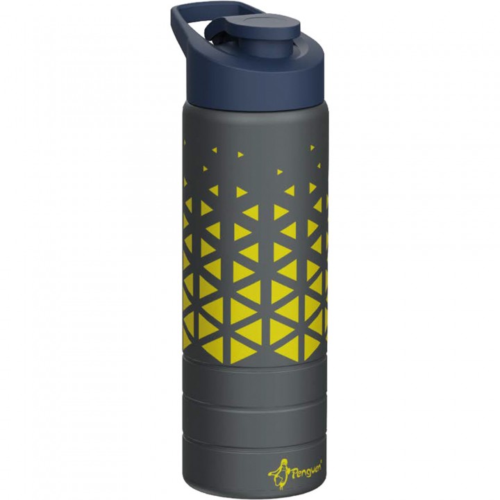 Logo Baskılı Füme Desenli Çelik Termos 750 ml